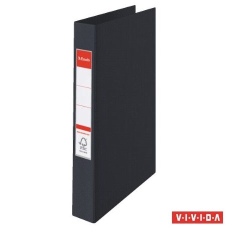 ESSELTE Gyűrűs könyv, 2 gyűrű, 42 mm, A4, PP, ESSELTE "Standard", Vivida fekete