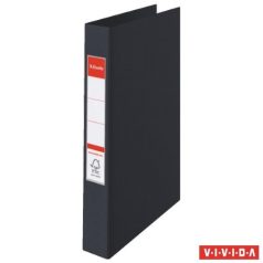   ESSELTE Gyűrűs könyv, 4 gyűrű, 42 mm, A4, PP, ESSELTE "Standard", Vivida fekete