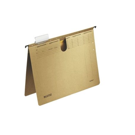 LEITZ Függőmappa, gyorsfűzős, karton, A4, LEITZ "Alpha", natúr