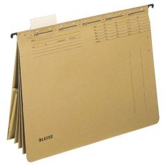   LEITZ Függőmappa, gyorsfűzős, karton, A4, LEITZ "Alpha kombi", natúr