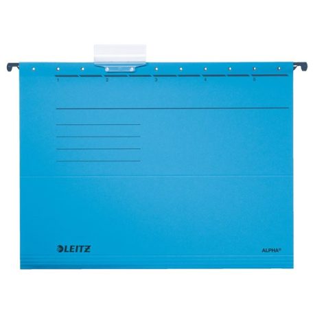 LEITZ Függőmappa, karton, A4, LEITZ "Alpha Standard", kék