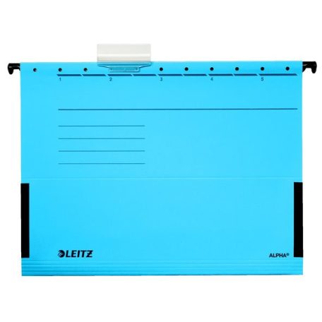LEITZ Függőmappa, oldalvédelemmel, karton, A4, LEITZ "Alpha", kék