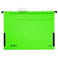   LEITZ Függőmappa, oldalvédelemmel, karton, A4, LEITZ "Alpha", zöld