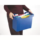 LEITZ Függőmappa tároló, műanyag, 5 db függőmappával, LEITZ "Plus", fekete