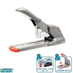   RAPID Tűzőgép, nagyteljesítményű, 9/8-14, 110 lap, RAPID "HD110", ezüst/narancssárga