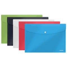   ESSELTE Irattartó tasak, A4, patentos, ESSELTE "Vivida", vegyes színek