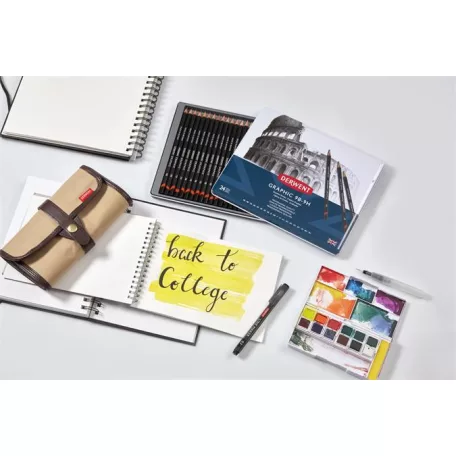 DERWENT Tűfilc szett, 0,1/ 0,3/0,5 mm, DERWENT "Line Marker", fekete