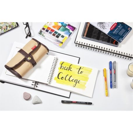 DERWENT Tűfilc készlet, 0,3 mm, DERWENT "Line Marker", 6 különböző szín