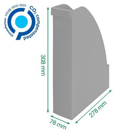 LEITZ Iratpapucs, műanyag, 78 mm, LEITZ "Recycle", zöld