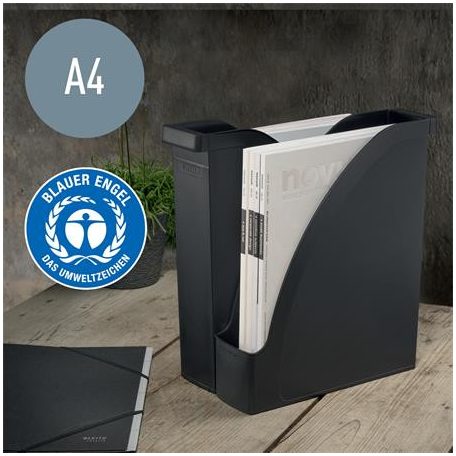 LEITZ Iratpapucs, műanyag, 78 mm, LEITZ "Recycle", fekete