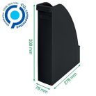 LEITZ Iratpapucs, műanyag, 78 mm, LEITZ "Recycle", fekete