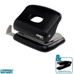   RAPID Lyukasztó, kétlyukú, újrahasznosított, 20 lap, RAPID "Eco 20", fekete