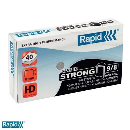 RAPID Tűzőkapocs, 9/8, horganyzott, RAPID "Superstrong"