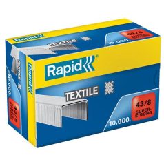   RAPID Tűzőkapocs, 43/8, horganyzott, textil, RAPID "Superstrong"