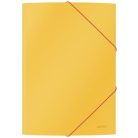 LEITZ Gumis mappa, 15 mm, karton, A4, LEITZ "Cosy", melegsárga