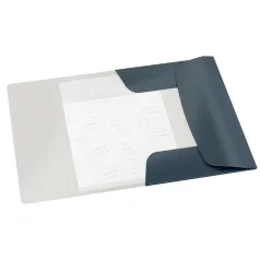   LEITZ Gumis mappa, 15 mm, karton, A4, LEITZ "Cosy", bársonyszürke