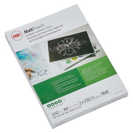 GBC Meleglamináló fólia, 100 mikron, A4, matt, GBC