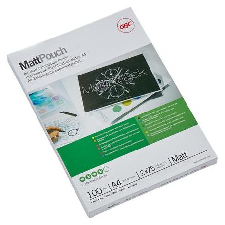 GBC Meleglamináló fólia, 75 mikron, A4, matt, GBC