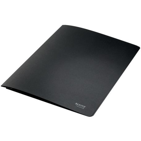 LEITZ Gyorsfűző, A4, karton, LEITZ "Recycle", fekete