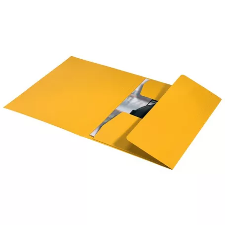 LEITZ Pólyás dosszié, karton, A4, LEITZ "Recycle", sárga