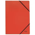 LEITZ Gumis mappa, karton, A4, LEITZ "Recycle", piros
