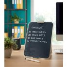 LEITZ Üvegtábla, törölhető, asztali, A4, LEITZ "Cosy", bársonyszürke