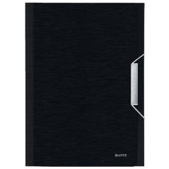   LEITZ Harmonikamappa, A4, PP, 6 rekeszes, LEITZ "Style", szaténfekete