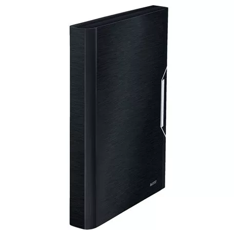 LEITZ Harmonikamappa, A4, PP, 6 rekeszes, LEITZ "Style", szaténfekete