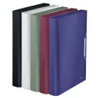 LEITZ Harmonikamappa, A4, PP, 6 rekeszes, LEITZ "Style", szaténfekete
