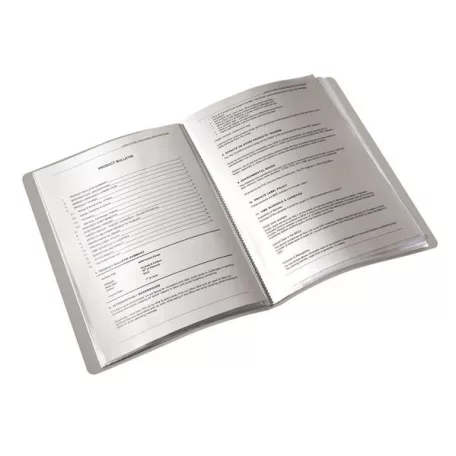 LEITZ Bemutatómappa, 40 zsebes, A4, LEITZ "Style", gránátvörös