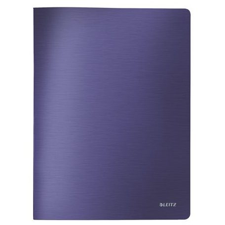 LEITZ Bemutatómappa, 40 zsebes, A4, LEITZ "Style", titánkék