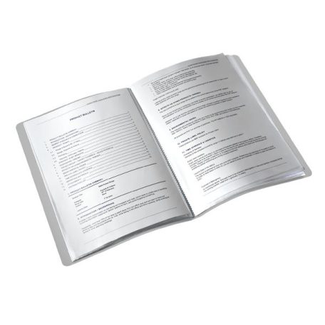 LEITZ Bemutatómappa, 40 zsebes, A4, LEITZ "Style", titánkék