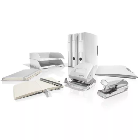 LEITZ Gumis mappa, PP, A4, LEITZ "Style", kristályfehér