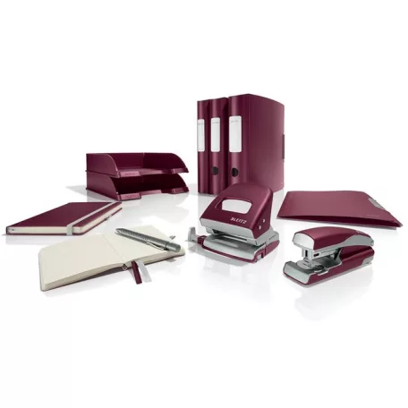 LEITZ Gumis mappa, PP, A4, LEITZ "Style", gránátvörös