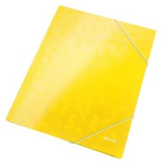   LEITZ Gumis mappa, 15 mm, karton, A4, LEITZ "Wow", sárga