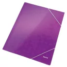 LEITZ Gumis mappa, 15 mm, karton, A4, LEITZ "Wow", lila