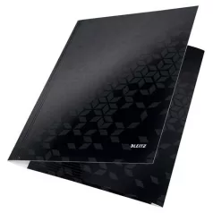   LEITZ Gumis mappa, 15 mm, karton, A4, LEITZ "Wow", fekete