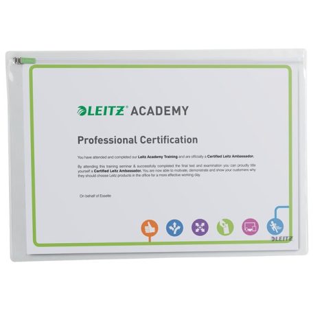 LEITZ Rendszerező tasak, L, cipzáras, LEITZ "Complete Zip"