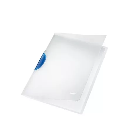 LEITZ Gyorsfűző, klipes, PP, A4, LEITZ "ColorClip Magic", kék