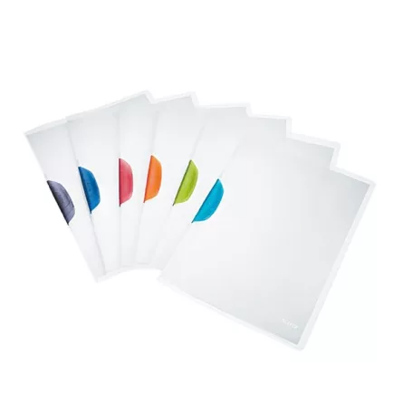 LEITZ Gyorsfűző, klipes, PP, A4, LEITZ "ColorClip Magic", kék