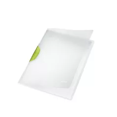   LEITZ Gyorsfűző, klipes, PP, A4, LEITZ "ColorClip Magic", zöld