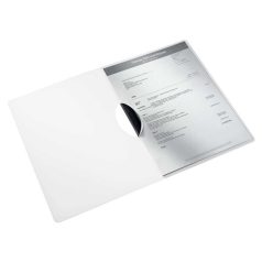   LEITZ Gyorsfűző, klipes, PP, A4, LEITZ "Wow ColorClip", fehér