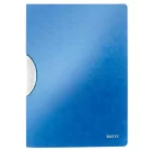 LEITZ Gyorsfűző, klipes, PP, A4, LEITZ "Wow ColorClip" kék