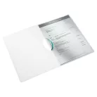 LEITZ Gyorsfűző, klipes, PP, A4, LEITZ "Wow ColorClip" jégkék