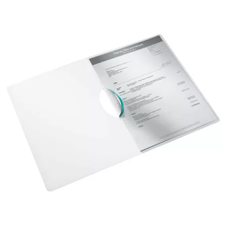 LEITZ Gyorsfűző, klipes, PP, A4, LEITZ "Wow ColorClip" jégkék