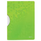 LEITZ Gyorsfűző, klipes, PP, A4, LEITZ "Wow ColorClip", zöld