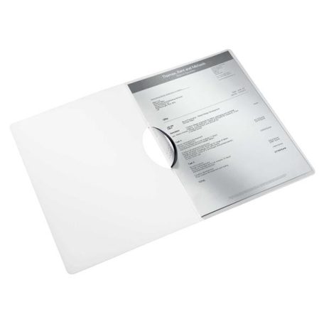 LEITZ Gyorsfűző, klipes, PP, A4, LEITZ "Wow ColorClip", fekete