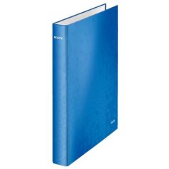   LEITZ Gyűrűs könyv, 2 gyűrű, D alakú, 40 mm, A4 Maxi, karton, LEITZ "Wow", kék