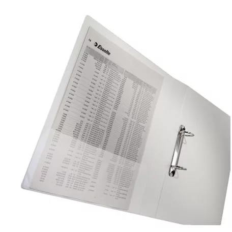 LEITZ Gyűrűs könyv, panorámás, 2 gyűrű, O alakú, 30 mm, A4 Maxi, PP, LEITZ, fehér