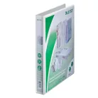 LEITZ Gyűrűs könyv, panorámás, 2 gyűrű, D alakú, 44 mm, A4 Maxi, PP, LEITZ, fehér